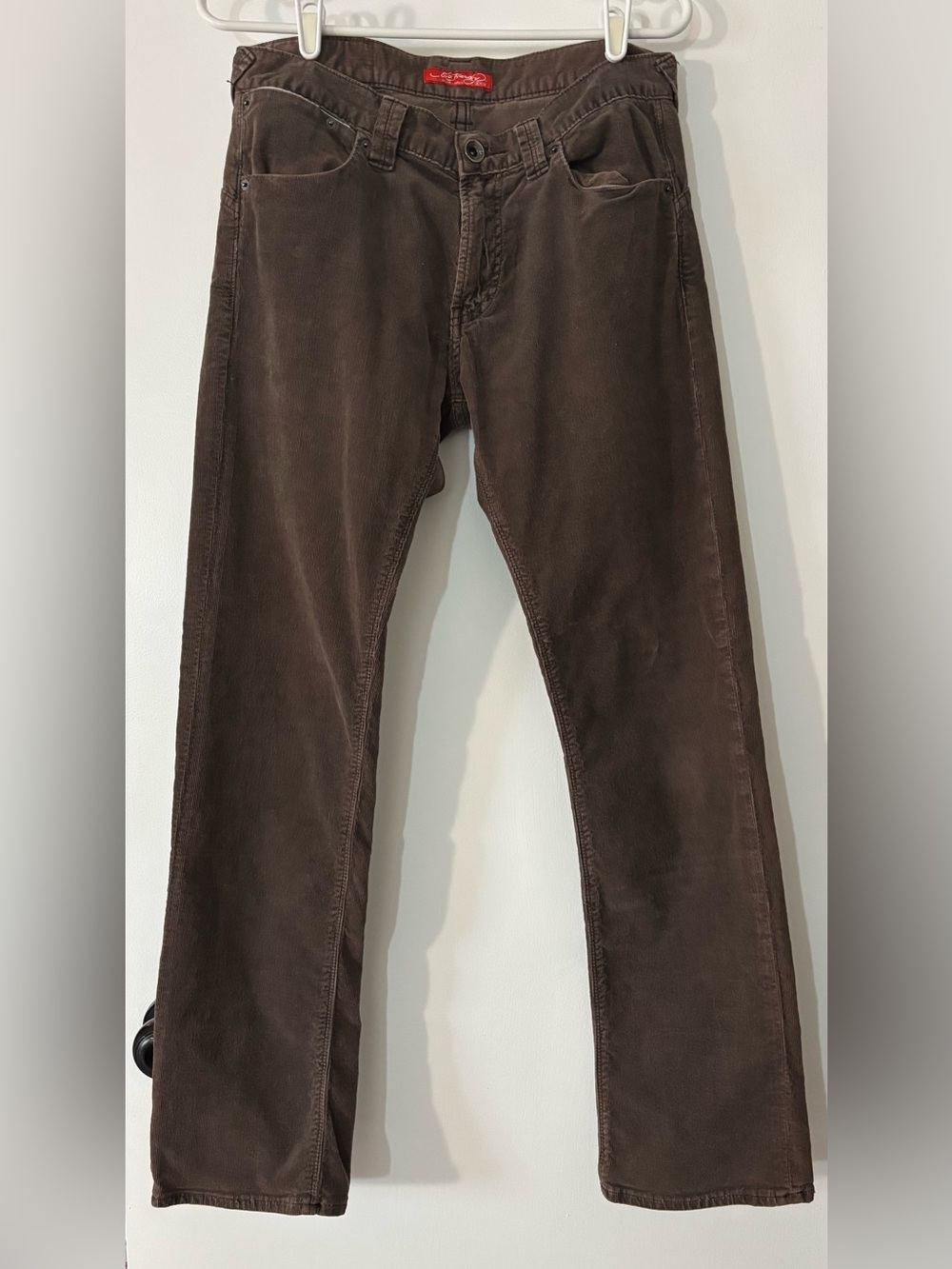 Ed Hardy Men's Dark Brown Corduroy Pants size 31